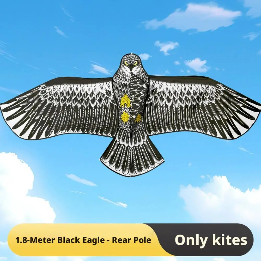 Cerf-volant aigle 1.2/1.5/1.6/1.7/1.8m avec cerf-volant de 100m répulsif d'oiseaux, corde de sport amusante, cerf-volant de jardin volant, jouets d'extérieur X5l2