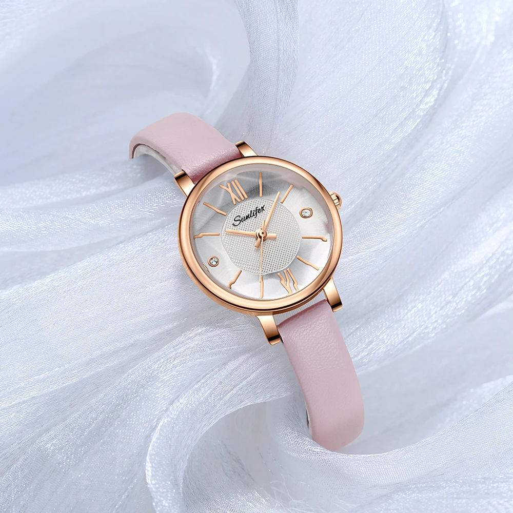 Sunlifex Women's Watch Waterproof Leather Strap Original Watch