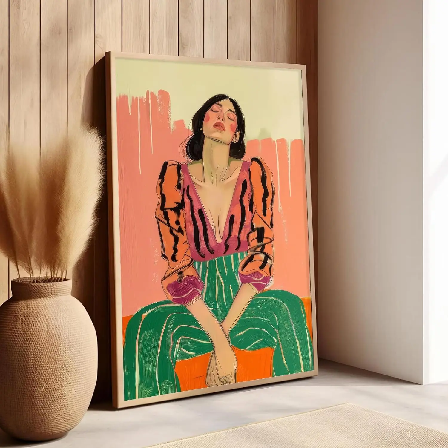 Abstract Wall Art Retro Female Dark Academy Pictures Gothic Posters Portrait Paintings Victorian Women Canvas Home Decoration