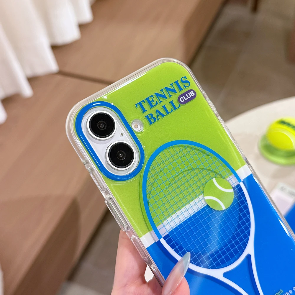 Etui na telefon iPhone 17 16 14 15 Pro Max z magnetycznym uchwytem 3D w kształcie piłki tenisowej, odporne na wstrząsy, kompatybilne z MagSafe. — zdjęcie produktu 5
