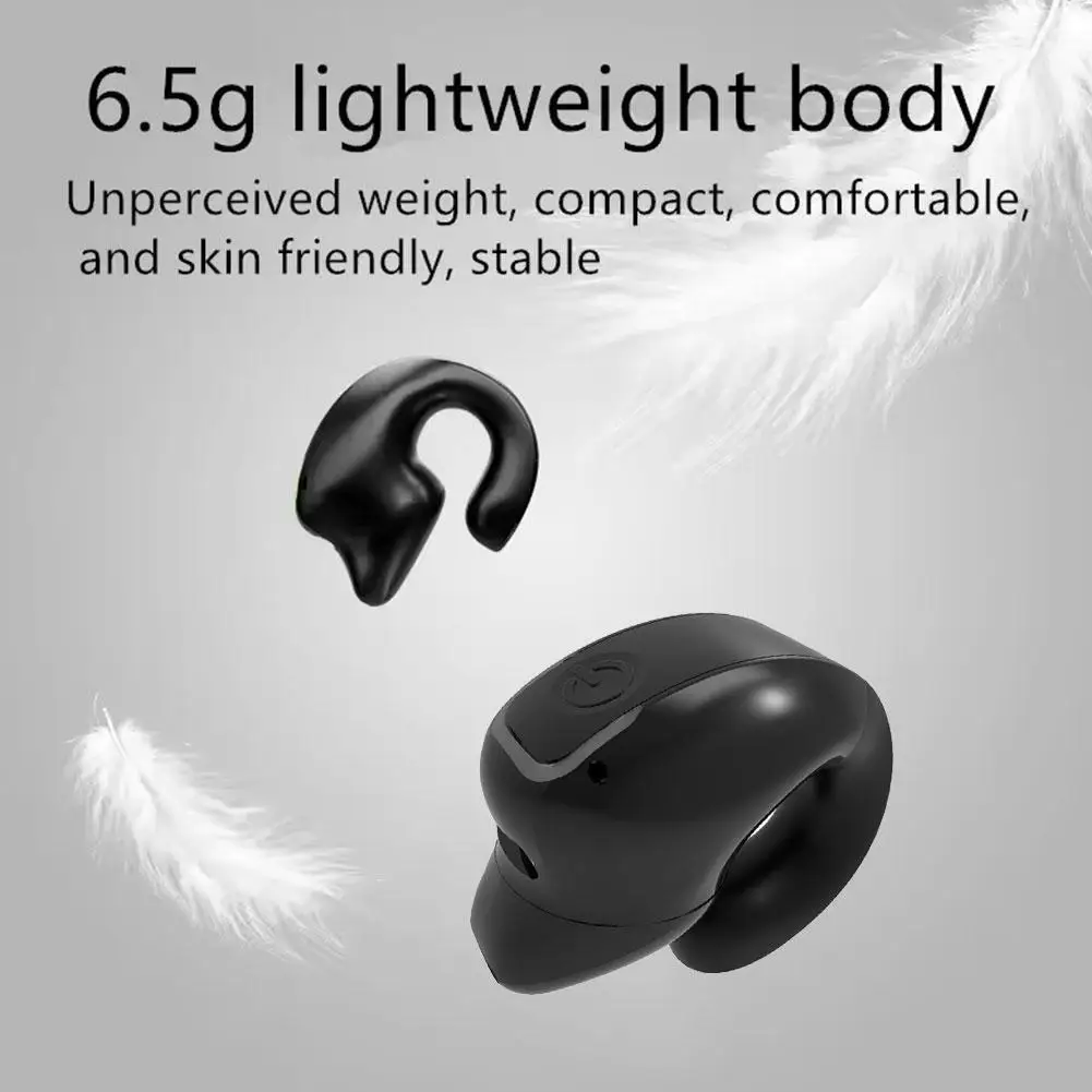 Single Machine Non In Ear Clip On Bluetooth Earphones, 9D High-definition Calling, Long-lasting Battery Life,Comfortable To Wear view 6