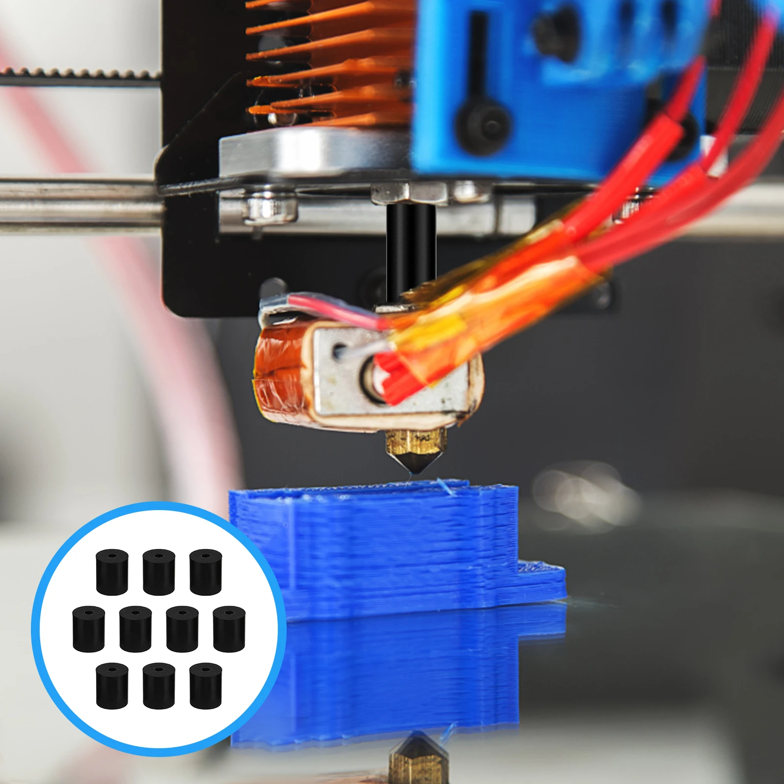 

10pcs Hot Bed Leveling Columns Silicone Mounts 3D Printer Heatbed Parts Wear Resistant Heat Proof Stable Accessories