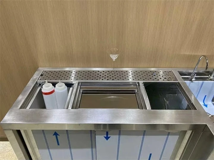 Commercial Stainless Steel Bar Station 304 Material Cocktail Bar for Storage Use