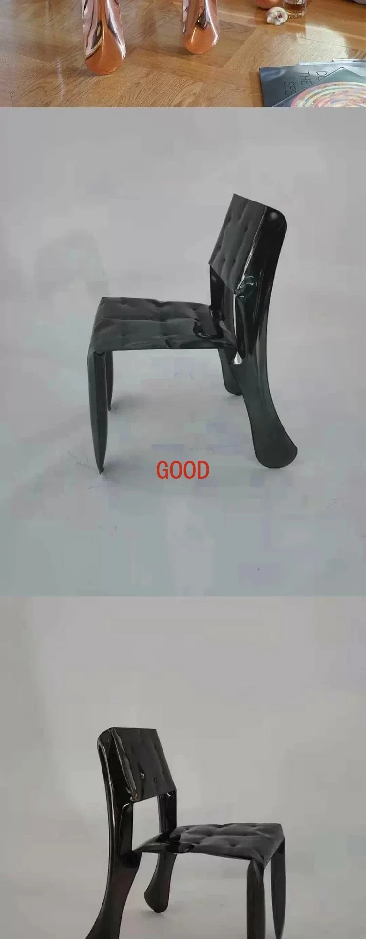 Современный металлический стул для обуви с воздушным шаром из нержавеющей стали под заказ, кресло из ФАП, кресло для отдыха, низкий стул, мебель