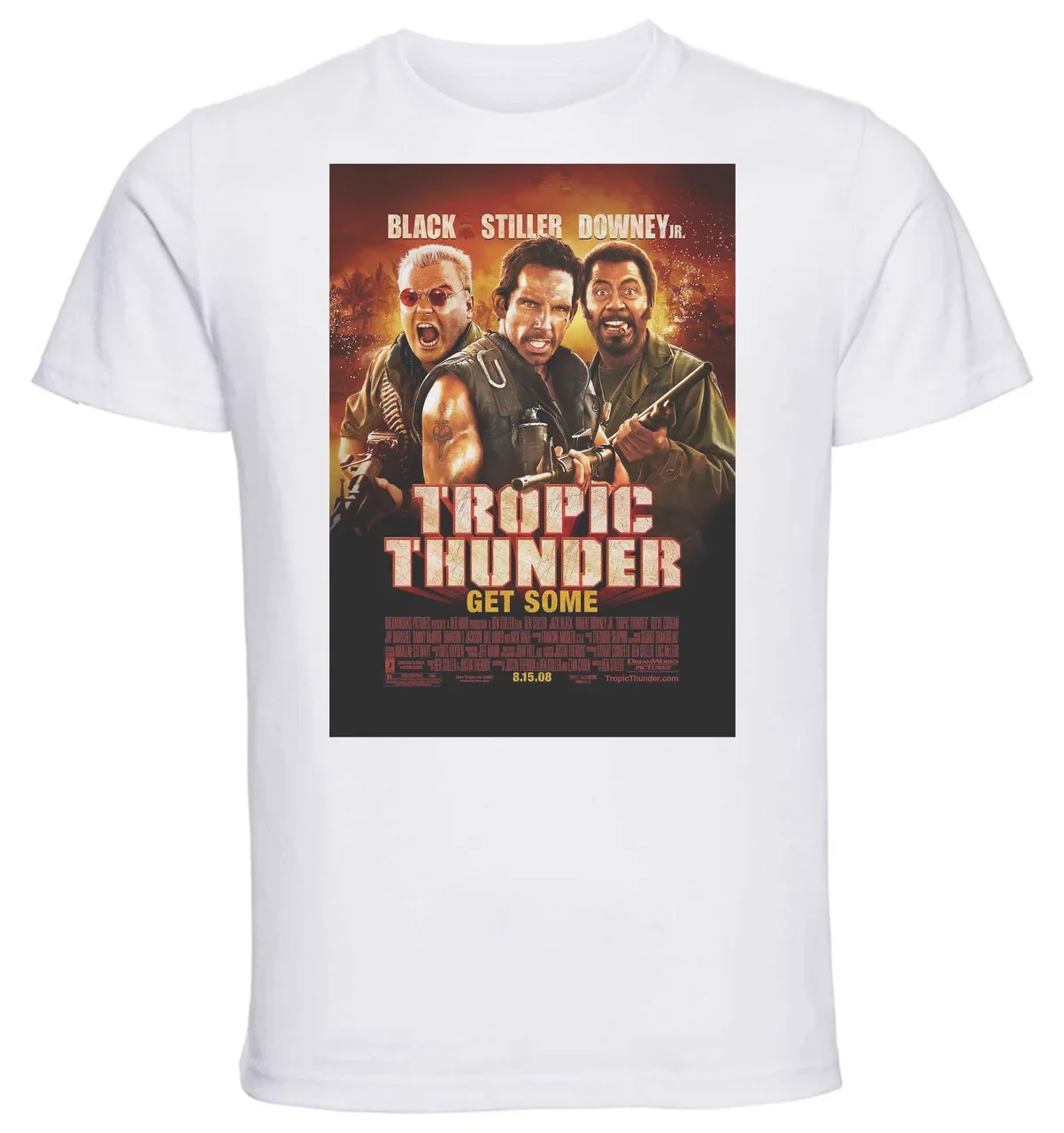 T-shirt Unisex - White - Playbill Film - Tropic Thunder