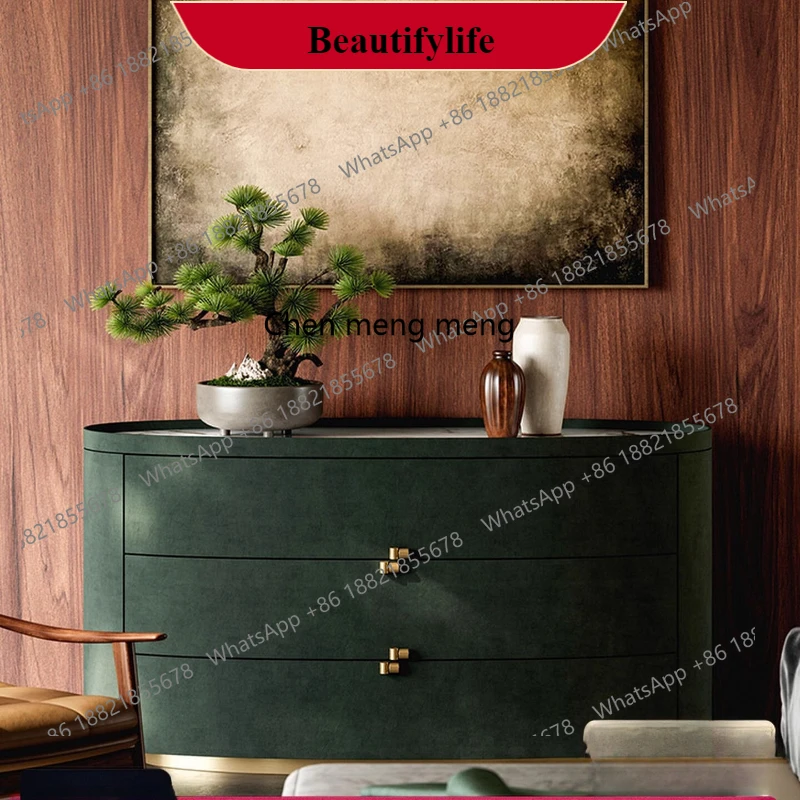 

G153 Italian light luxury chest, living room dining side cabinet, modern simple entrance, bedroom storage locker