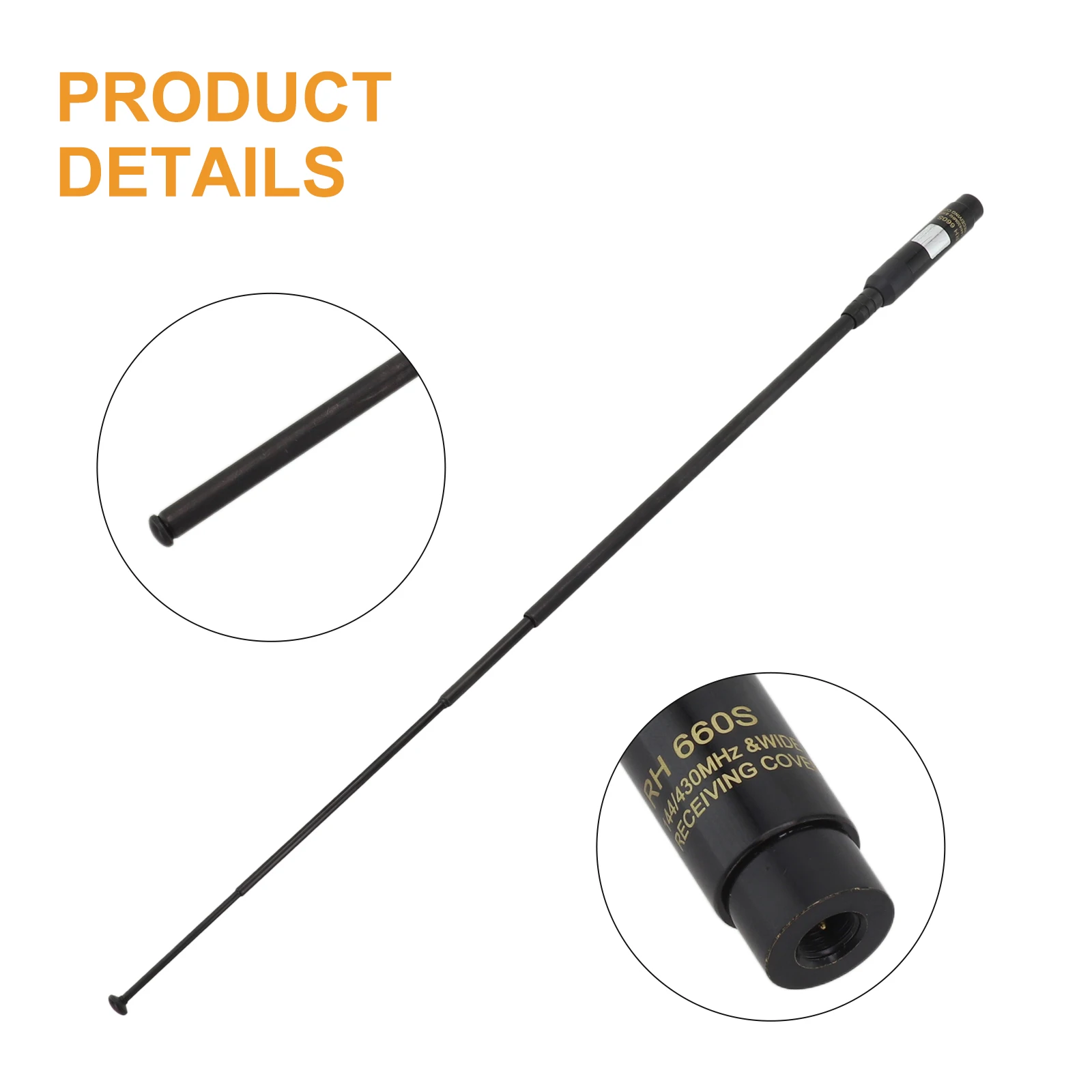 RH660S SMA-Female/SMA-Male/BNC High Gain Dual 144/430MHz Telescopic Antenna Test Equipment Parts Measurement Inspection Tools