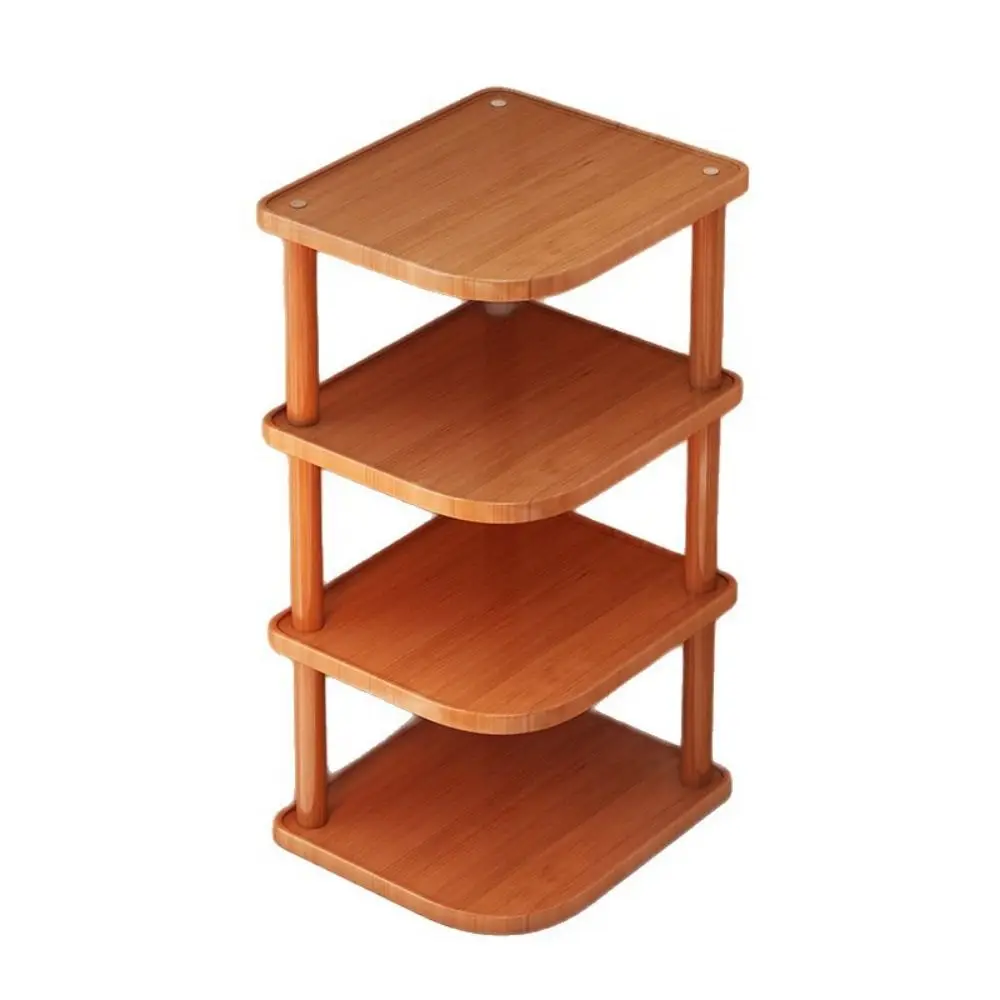 2/3/4 Tier Desktop Corner Stand Vertical Design Space Saving Corner Storage Rack Large load Bearing Multipurpose