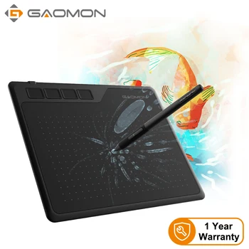 Gaomon S620แท็บเล็ตดิจิตอลขนาด6.5x4นิ้ว, แท็บเล็ตกราฟิกสำหรับวาดภาพและเล่น Osu พร้อมปากกาไร้แบตเตอรี่8192ระดับ