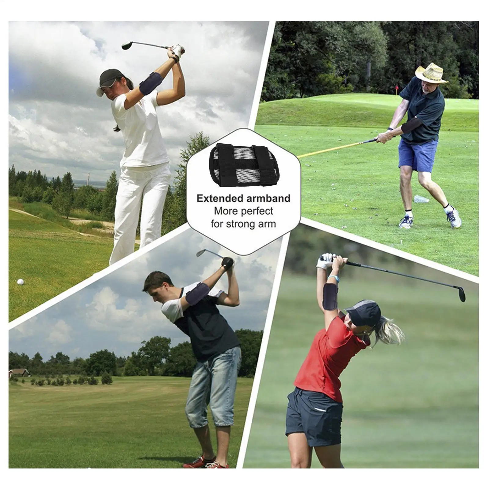 Golf Elbow Trainer Breathable Golfer Training Equipment Golf Swing Correcting Band For Beginners Amateur Players Husbands