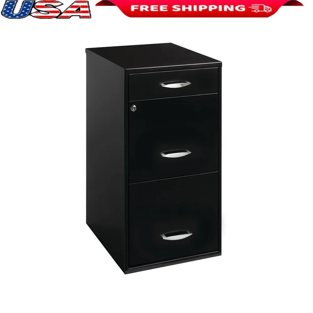

3 Drawer Vertical File Cabinet Lockable Steel Furniture with Pencil Drawer Office Organization Efficient Storage Solution
