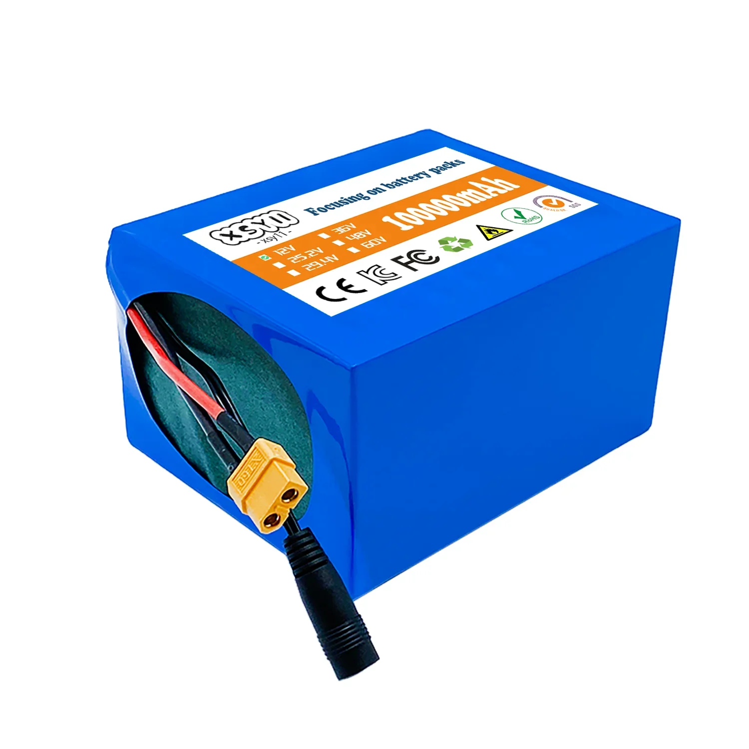 32700 Lifepo4 Battery Pack 4S3P 12.8V 100Ah with 20A Maximum 60A Balanced BMS for Electric Boat Uninterrupted Power Supply 12V