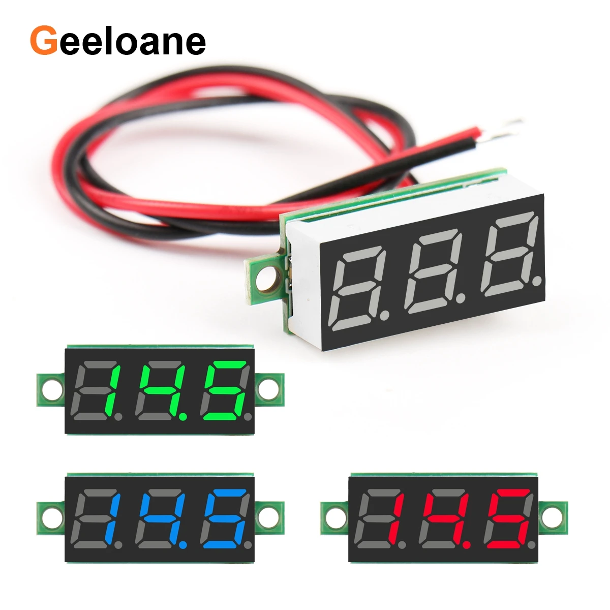 0.28 "Mini LED الفولتميتر الرقمي تيار مستمر 2.5-30 فولت 2 أسلاك 3 أرقام الجهد عداد لوحة عرض متر لتقوم بها بنفسك عكس حماية قطبية