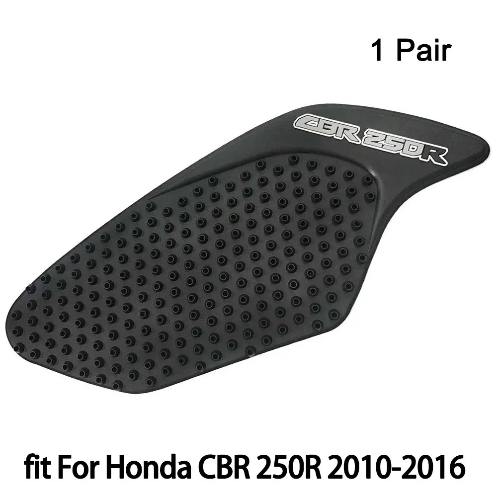 ​A Pair Motorcycle Tank Traction Side Pad Knee Rubber Protector Sticker For Honda CBR 250R CBR600RR F5 CBR1000RR Fireblade Black