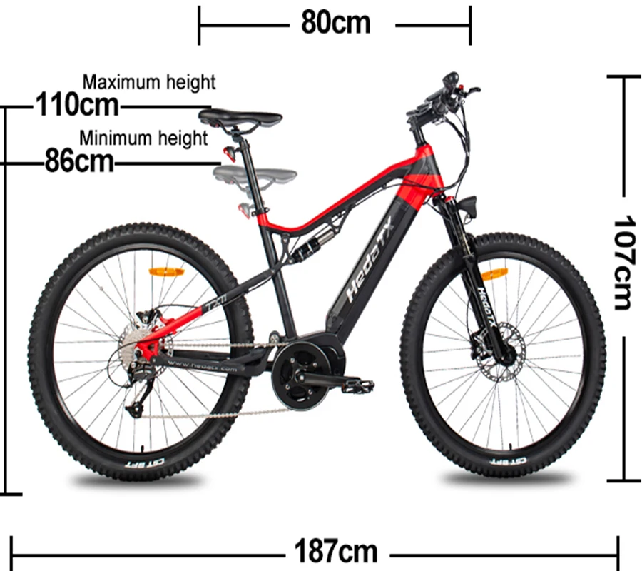 500W 15Ah 48V mountain bike crosscountry off road motorcycle