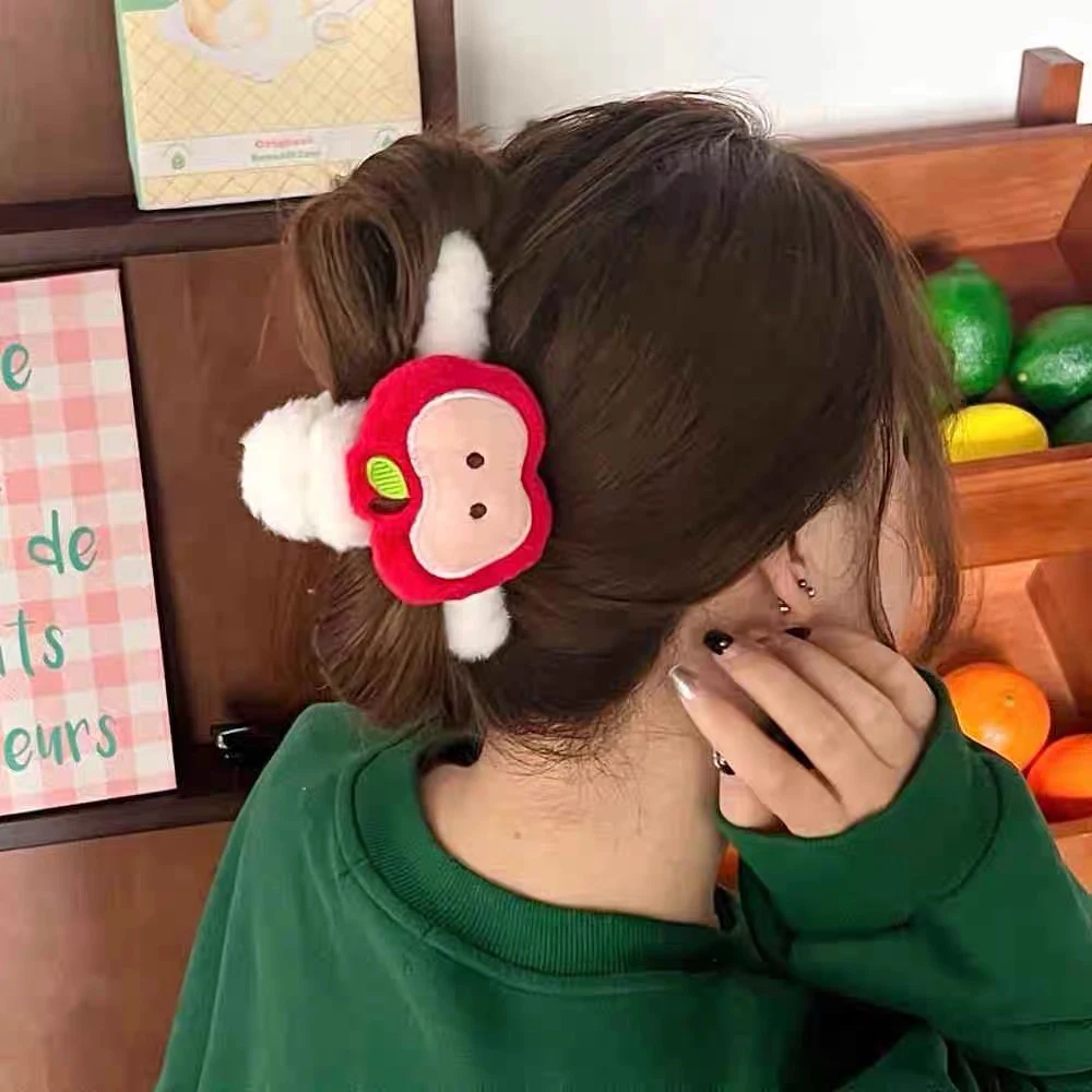 Pluche Leuke Cartoon Haar Clip Voor Vrouwen Haar Klauw Haarspeldjes Haarspeld Haaraccessoires Hoofddeksels