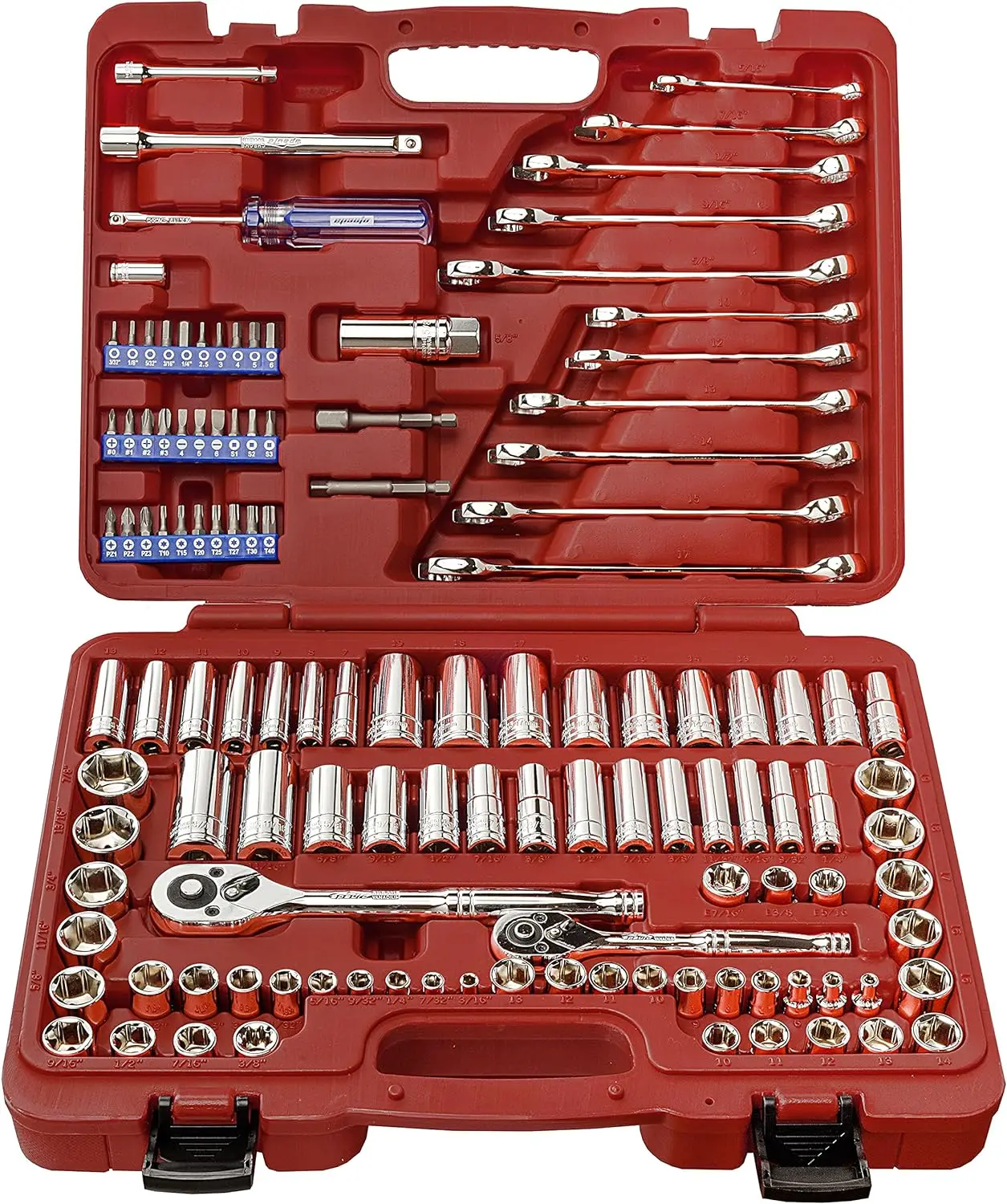 

Mechanics Tool Set Drive Socket Wrench Ratchets, SAE/Metric, 122-Piece Car Accessories Tools