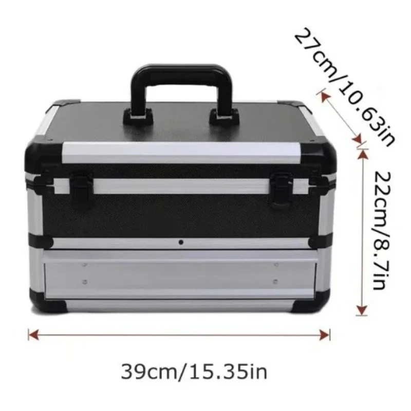 Aluminum Tool Case Drawer Type Parts Tool Box Storage System Organizer Safety Equipment Instrument Large Space Box for Home