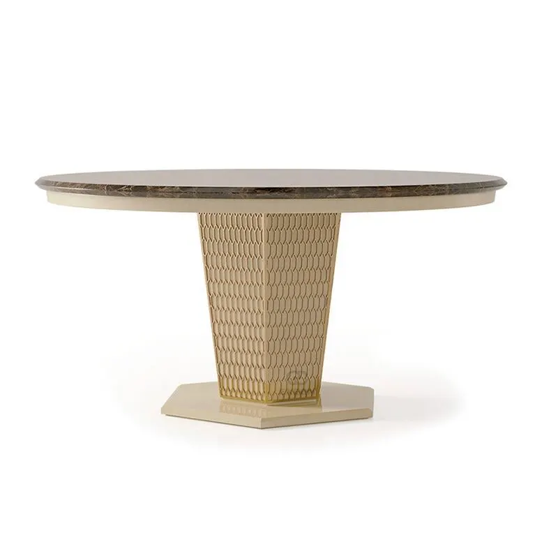 Light luxury modern marble table upscale round table