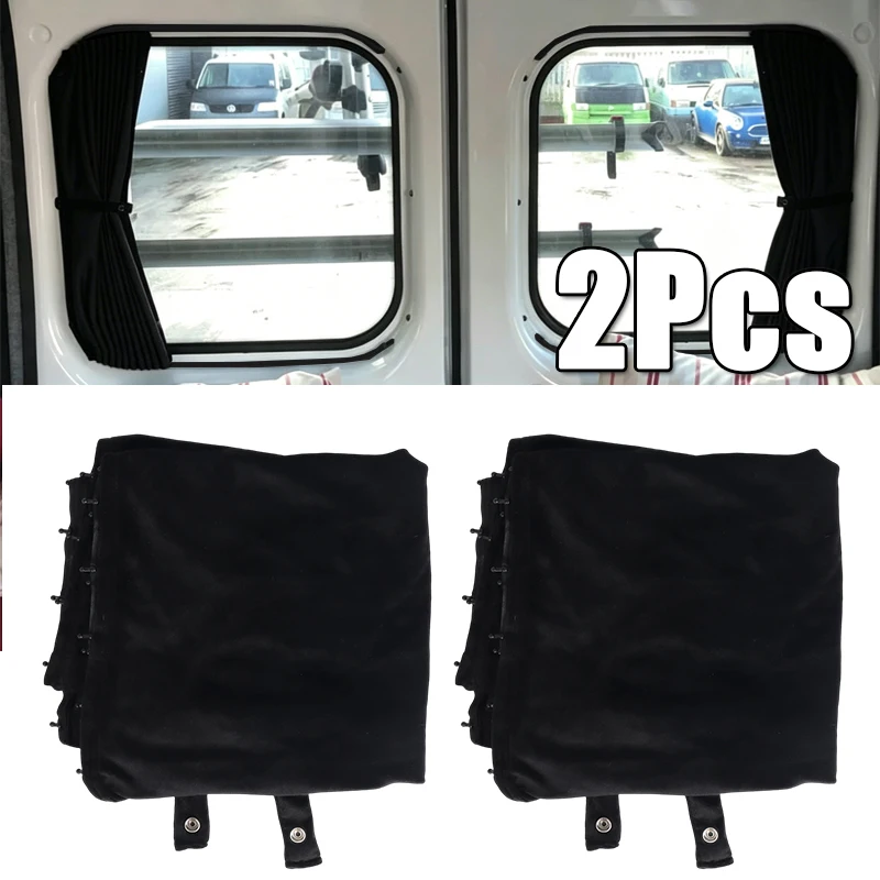 2Pcs RV Campervan Left Right Sliding Door/Rear Barn Door Windows Blackout Curtain Kits For Fiat Ducato For Peugeot Boxer Caravan