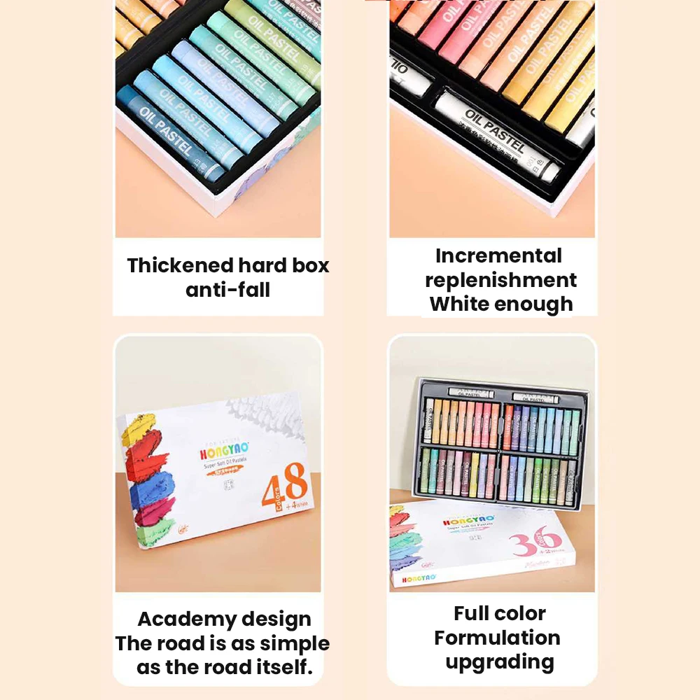 مجموعة زيت باستيل للفنان ، رسم احترافي ، تلوين فن الكتابة على الجدران ، قابل للغسل ، غير سامة ، أداة رسم ، 24 لونًا ، 36 لونًا ، 48 لونًا
