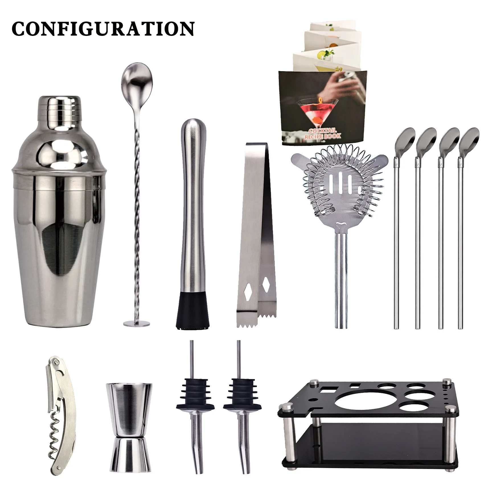 Stainless steel shaker cocktail stirrer jigger muddler Mixers cocktail shaker for drinks bar set barware bartender cocktail set