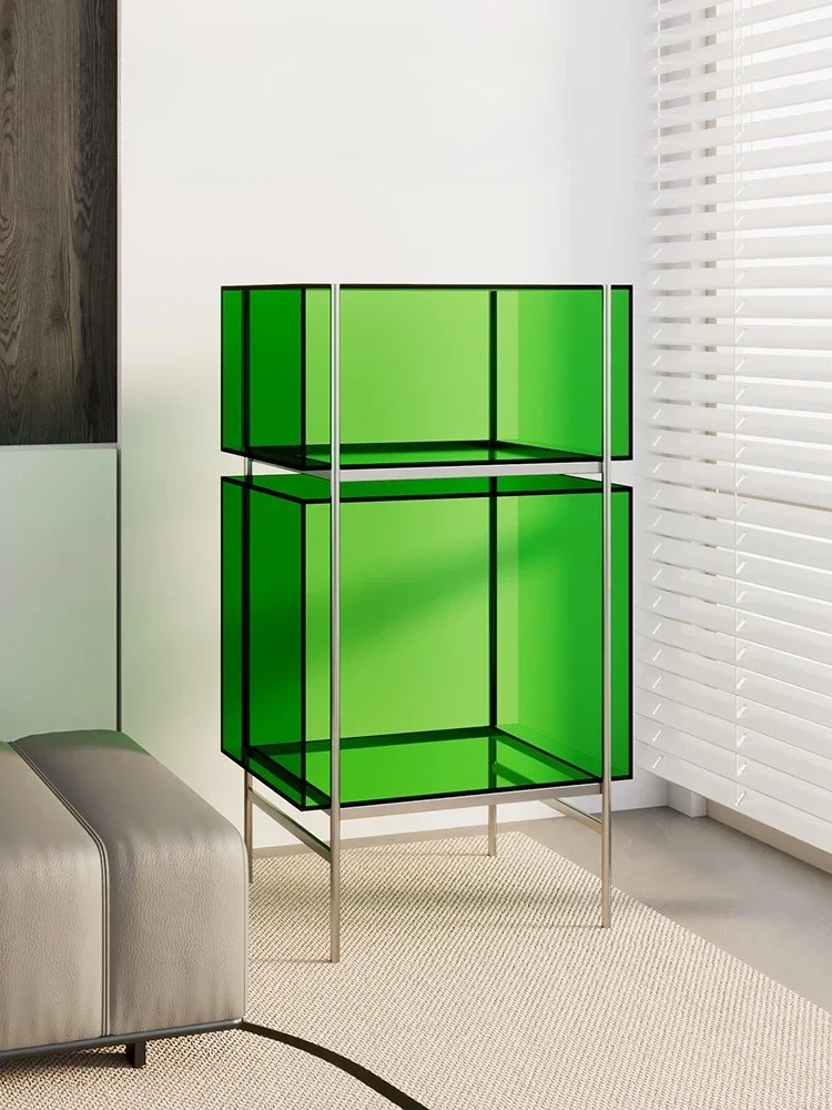 TTMedieval acrylic designer bedside table storage sofa side cabinet