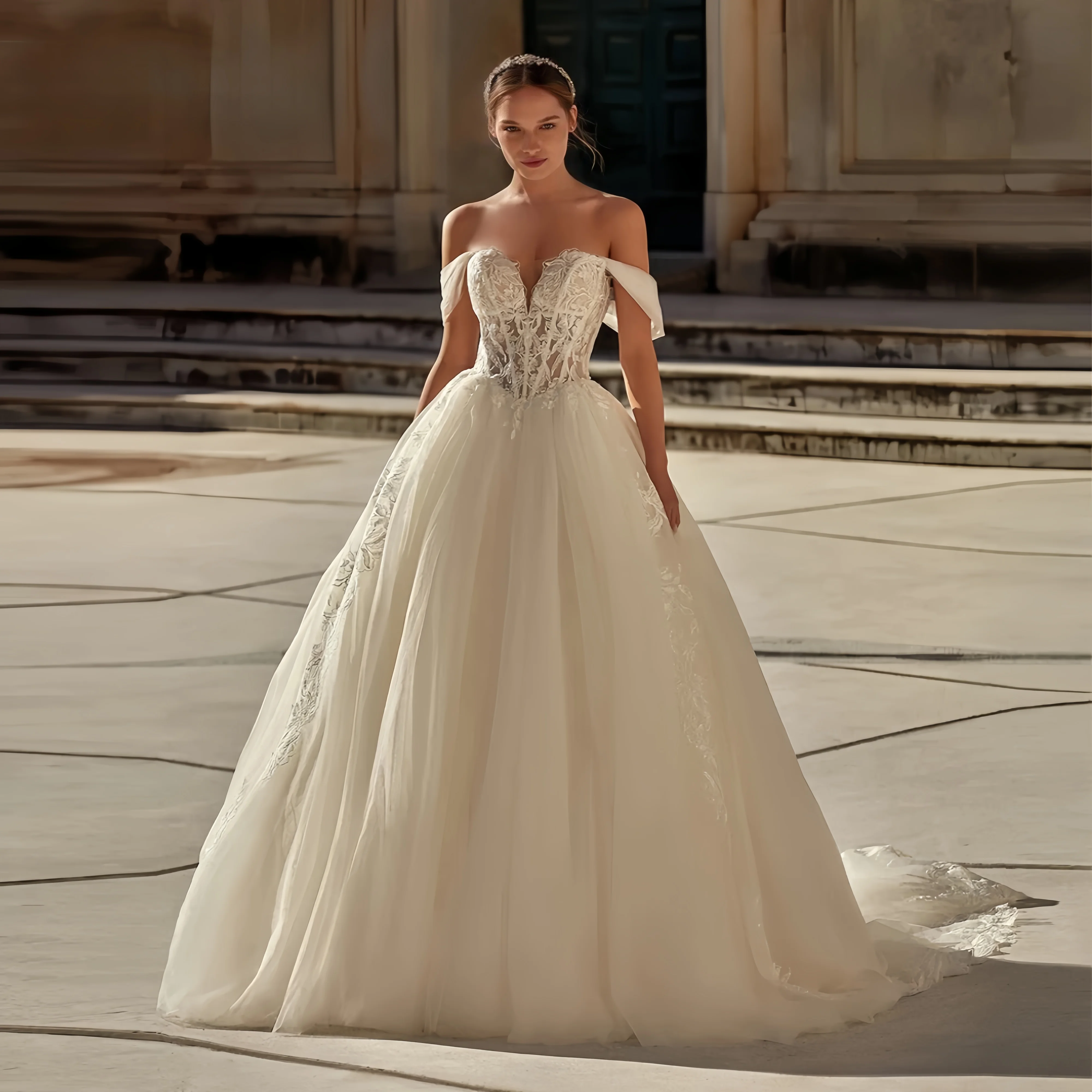 

Роскошные свадебные платья по индивидуальному заказу, жакеты, кружево с аппликацией, платья принцессы, бал и вечеринки.