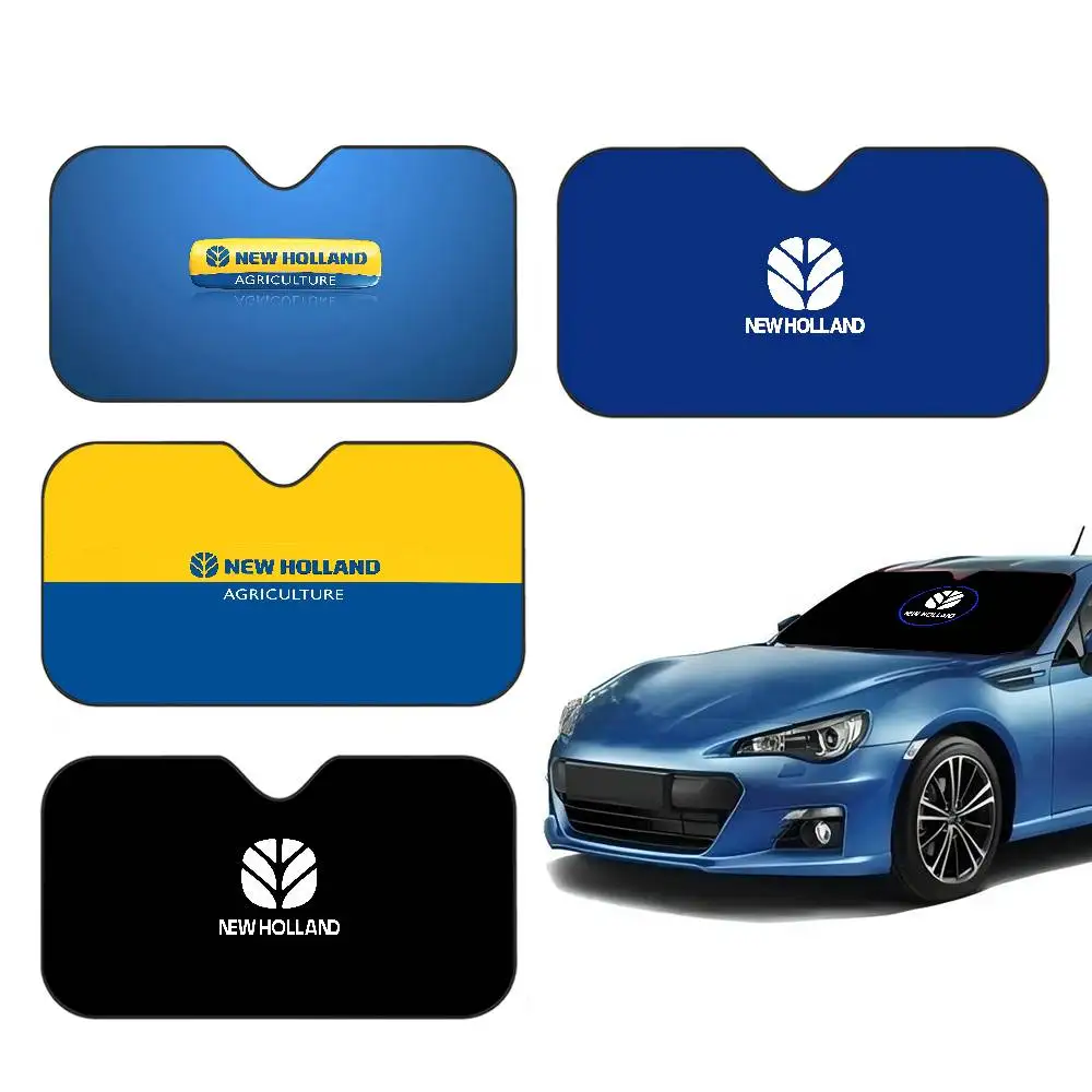 New Holland Logo Car Windshield Sunshade Cover Foldable Automotive Sun Shade Visor Window Uv Reflector Cars Keep Car Cool