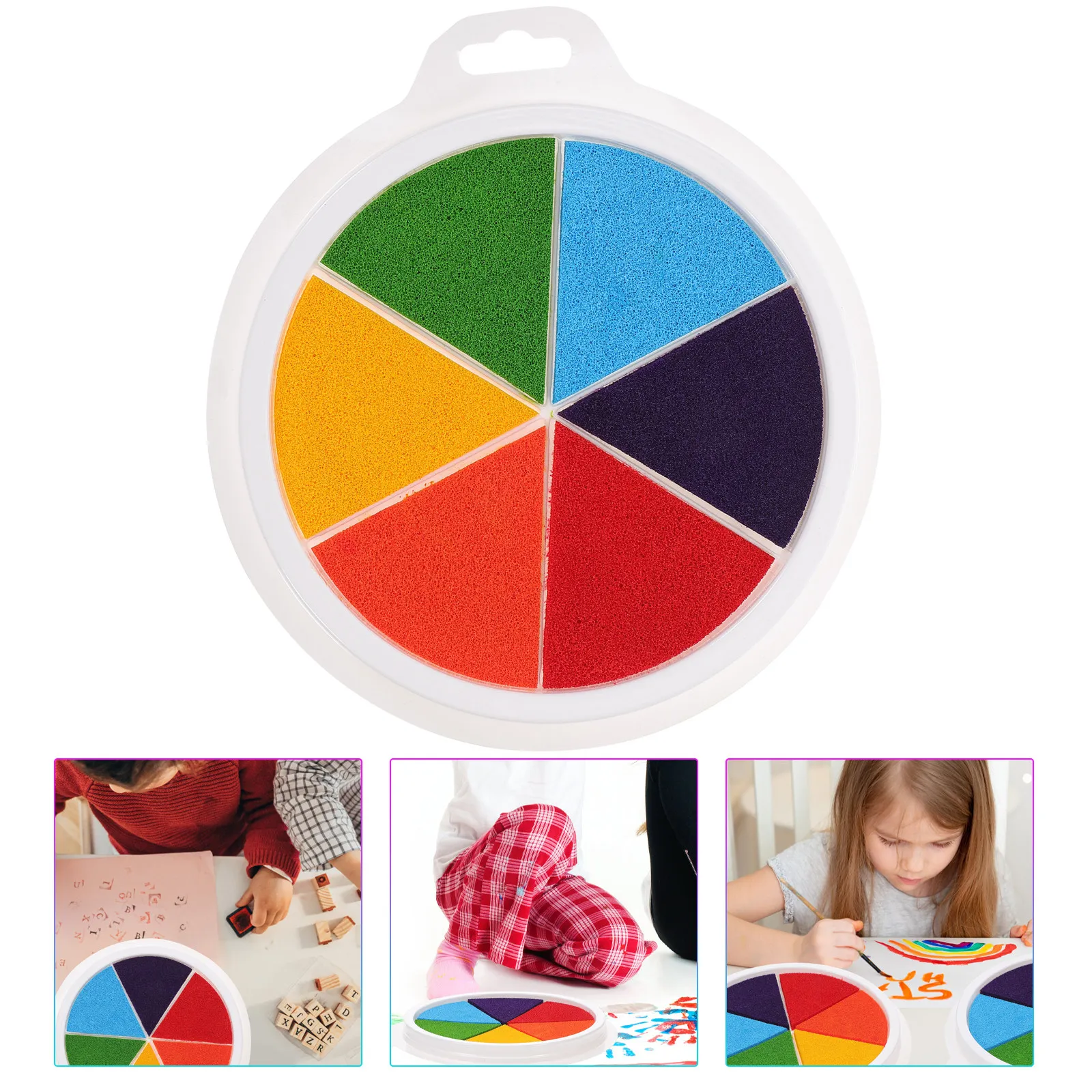 

1 шт. Цветной водорастворимый быстросохнущий чернильный тампон для рисования пальцами, моющийся, для детей, для бумаги, дерева, ткани, поделок своими руками