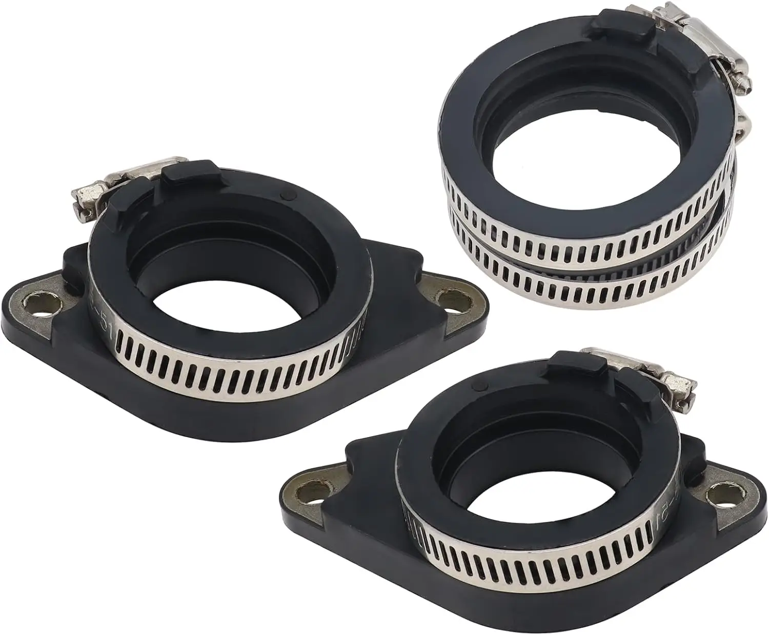 3 Pcs Carb Intake Manifold Boot Fit for Honda VTX1300 Motorcycle 2003-2009 Replaces 17210-MEM-670 16211-MEA-670