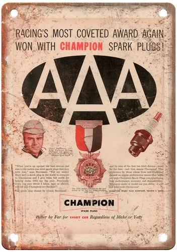 1e,1953 Vintage Spark Plugs Auto Ad Reproduction Metal Sign A13206