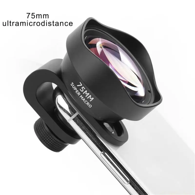 

E56B Portable Smartphones Clip-on Lens 75mm External Lens 10X Magnification