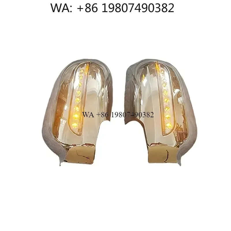 wmwmnu ABS LED Mirror Cover for 2008 Tucson Chrome Trim Plastic Exterior Side Door Mirror Accessories