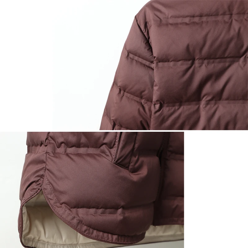 Frau Winter Frauen Mantel weiße Ente Daunen leichte Herbst Wind jacke Parkas nahtlose lange Jacke weichen Stoff