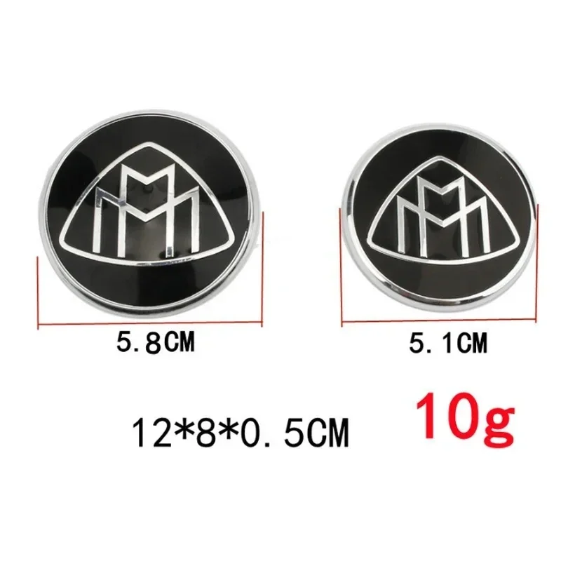 Round Emblem Badge for Maybach S320L S400 S500 S600 S680 Car Styling Steering Wheel Center Sticker Hood Cover Lay Logo with Pins