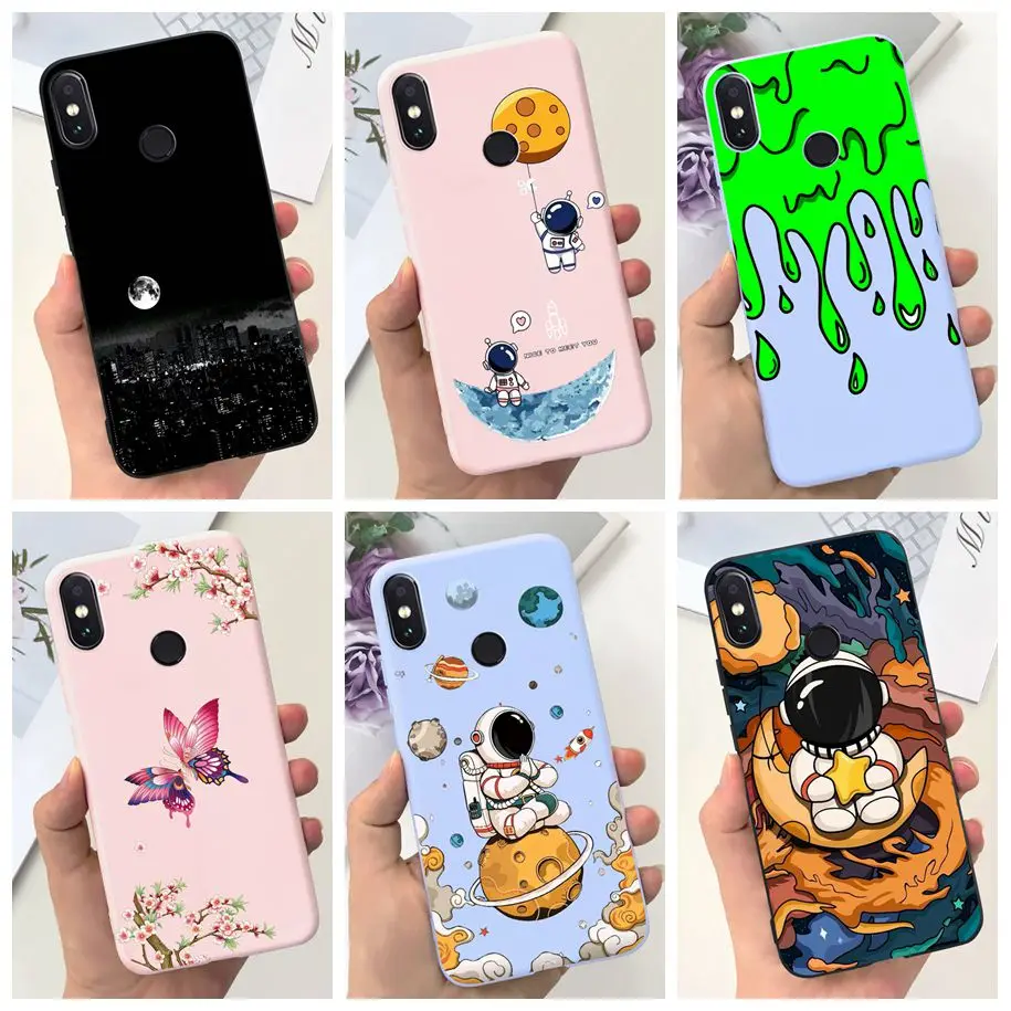 For Xiaomi Redmi Note 5 Pro Case Cute Astronaut Slim Soft TPU Matte Silicone Phone Cover For Xiaomi Redmi S2 Y2 Note5 Pro Bumper