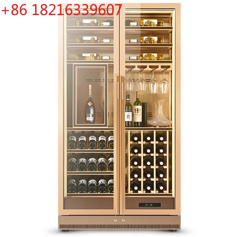 TAO Wine Cabinet Constant Temperature Moisturizing Double Door Large Capacity Stainless Steel Multifunctional Wine Display Cabin