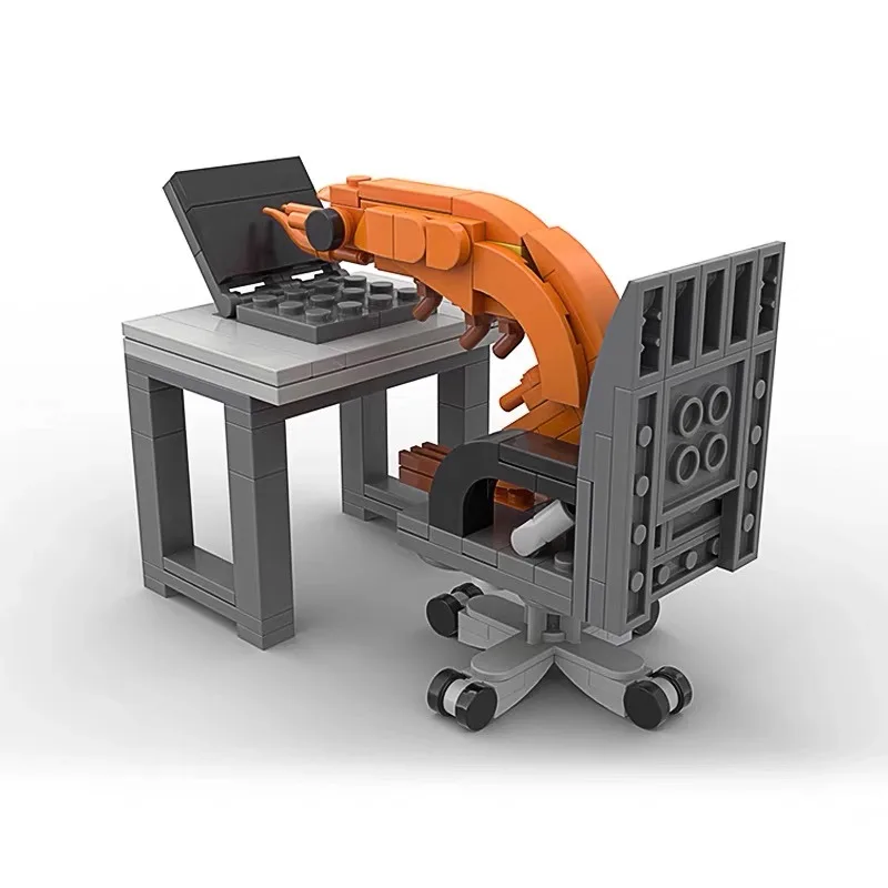 Creative High-Quality Assembly Set City Series Computer Table Sofa Shrimp Model DIY Assembly Toy Gift In Stock