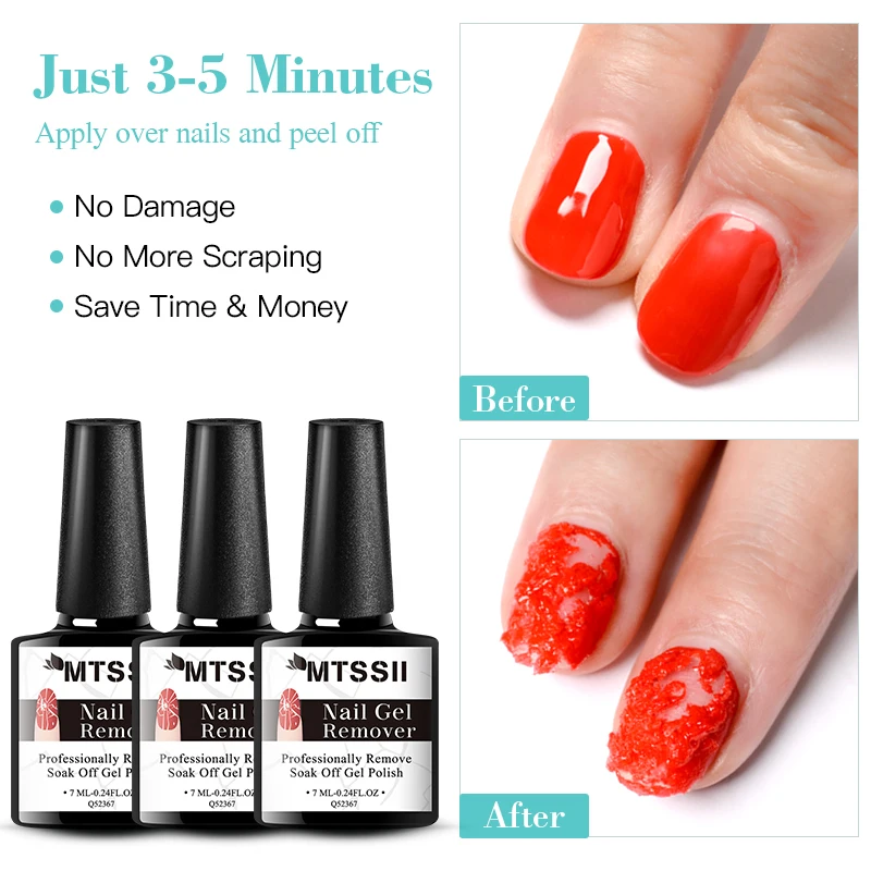 マジックジェルネイルポリッシュリムーバー,UV LEDクリーナー機能,ツール,ガラス瓶,3〜5分,7ml