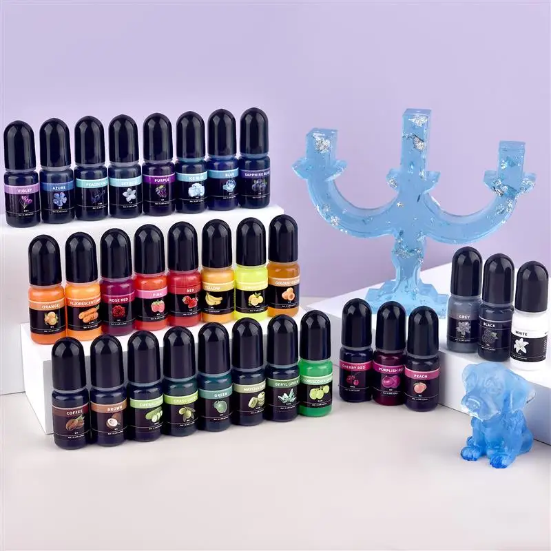 5ml/Bottle Epoxy Resin Pigment Liquid Colorant Dye Universal Epoxy Resin Pigment For UV AB Glue DIY Resin Art Jewelry Making - Image 4
