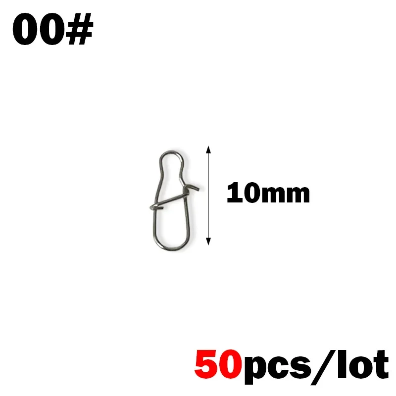 OUTKIT 50PCS Edelstahl Pin Wirbel Angeln Zubehör Stecker Locken Clip Rollen Wirbel Meer Angelgerät