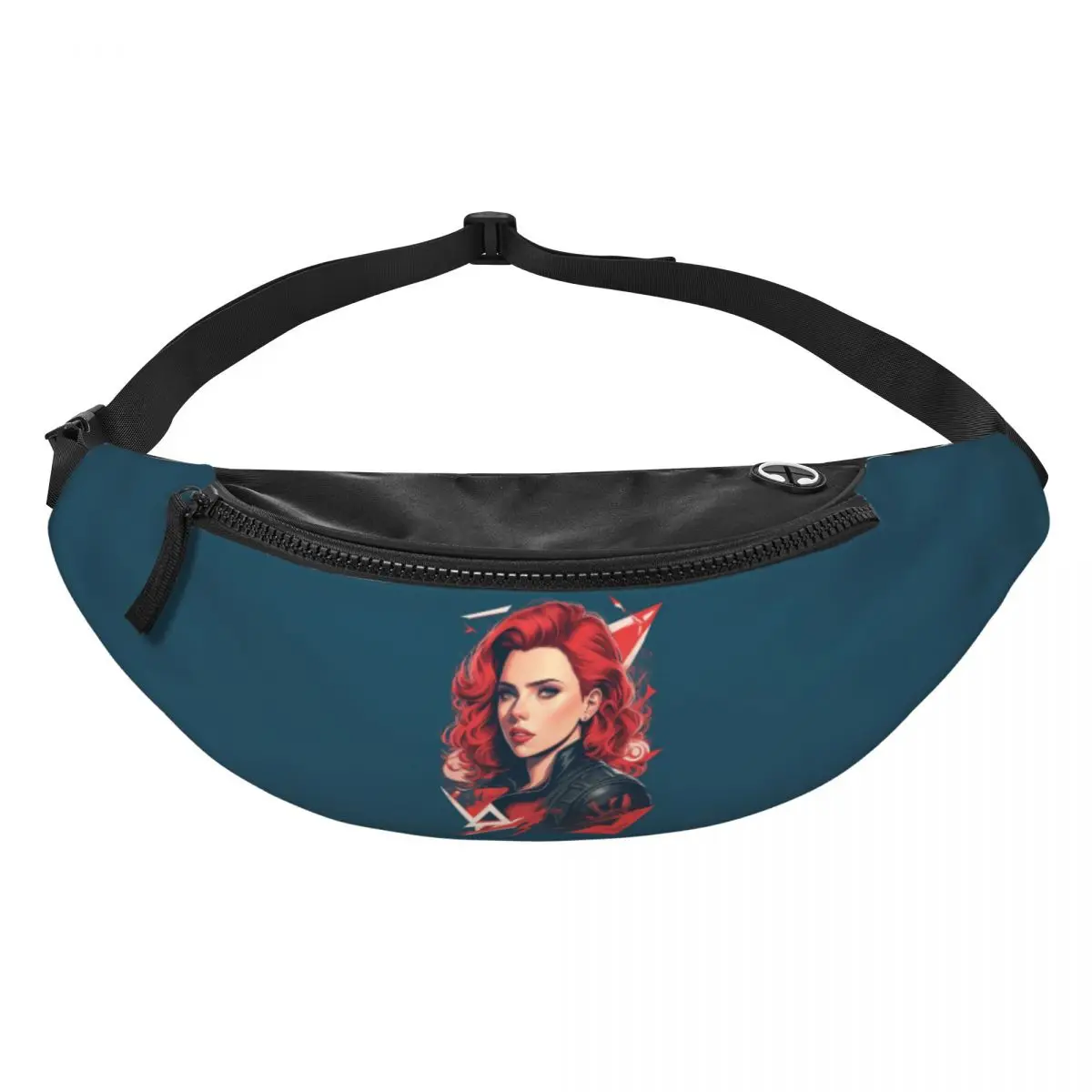 Custom Black Widow Superhero Fanny Pack Men Women Crossbody Waist Bag for Traveling Phone Money Pouch