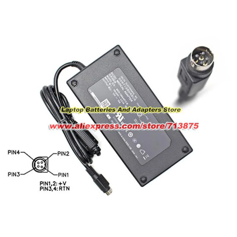MDS-150AAS12B AC Adapter 12V 10A 120W EA11011H-120 for SYNOLOGY DS918 for QNAP TS-464 Round with 4 Pins