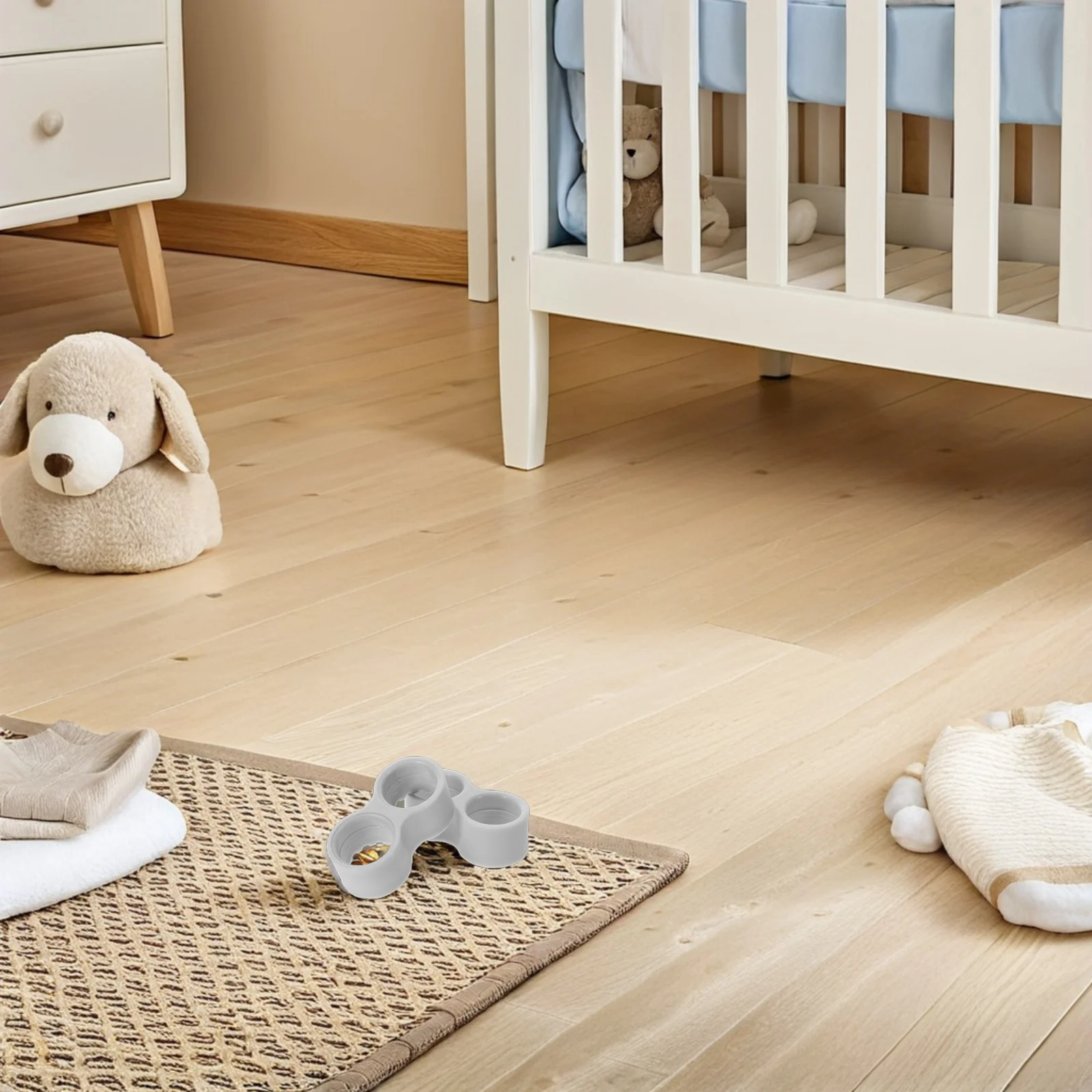 ฐานกันลื่นสำหรับคอกกั้นเด็ก 2 ชิ้น ทำจากพลาสติก ติดตั้งง่าย ใช้ยึดพื้น สำหรับเด็กวัยหัดเดิน รั้วกั้นเด็ก อุปกรณ์เสริมสำหรับสัตว์เลี้ยงและเด็กทารก