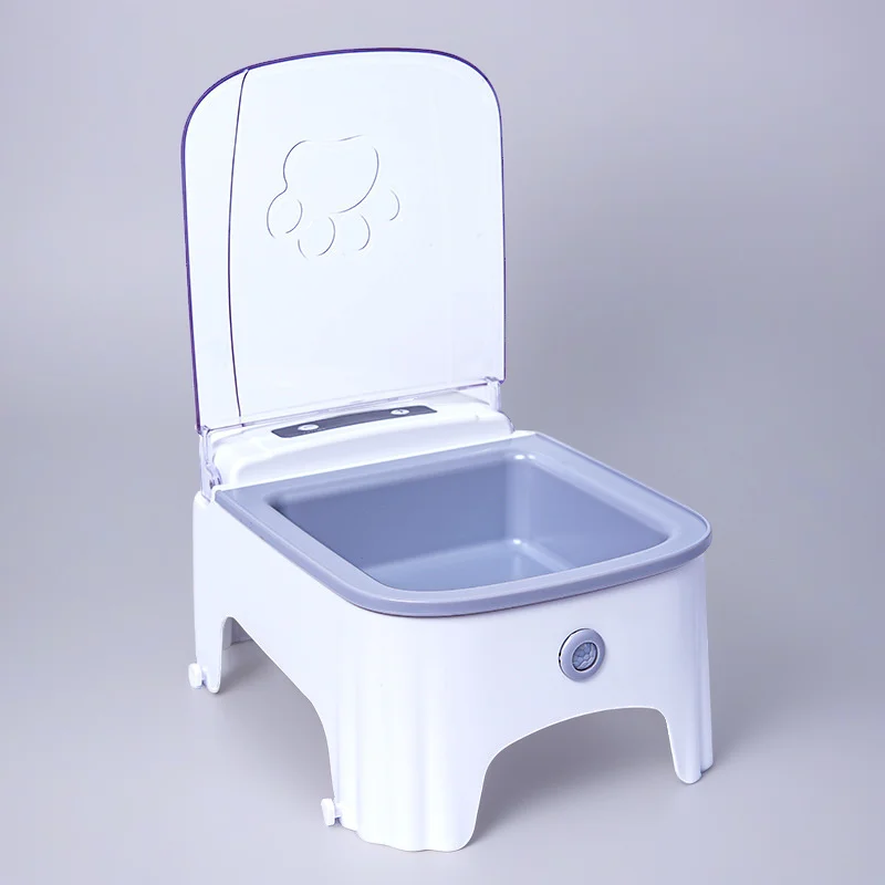 

Автоматическая кормушка для домашних животных, миска для кошек с инфракрасным датчиком, открывающаяся крышка с таймером, умная посуда для кормления кошек и маленьких домашних животных, прочная