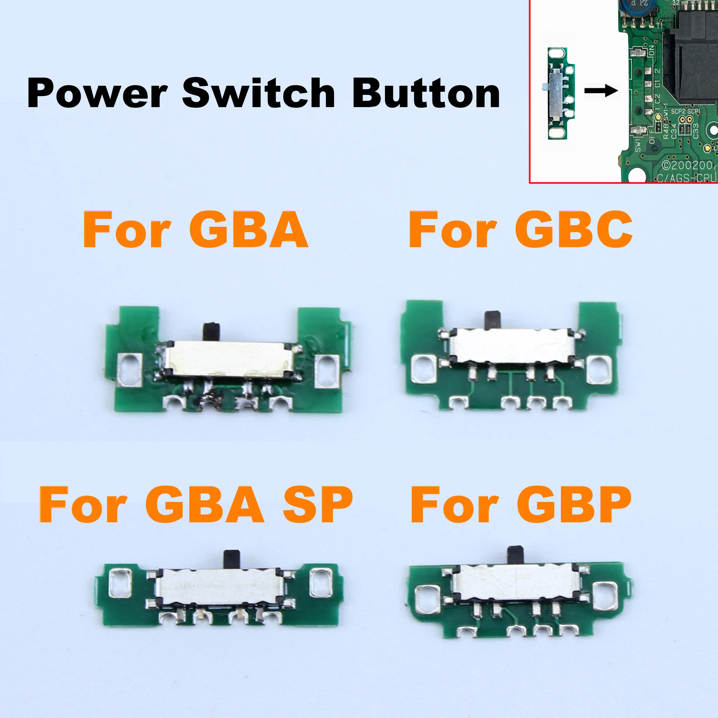 

4pcs For GBA SP/GBC/GBA/GBP Game Console Repair Replacement New On Off Power Switch Board