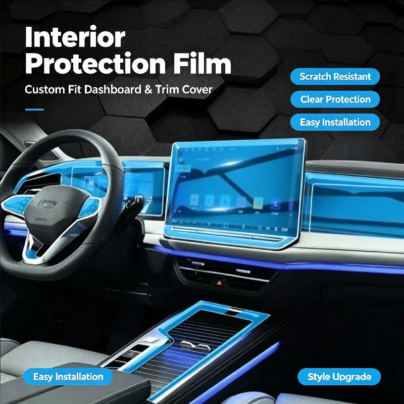 For 2024 Volkswagen Magotan B9 interior trim film center console screen soft film car modification transparent protective film