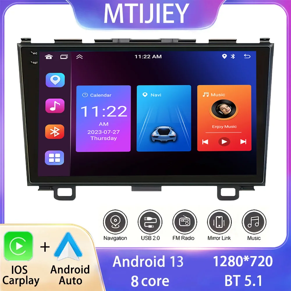 

For Honda For CRV 2006-2012 Android 13 Car Navigation WiFi Touchscreen Car Radio With Wireless Phone Car Player Mirror Link