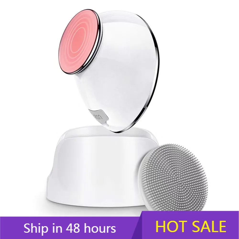 YTYIN-cepillo de limpieza Facial vibratorio eléctrico, resistente al agua, masaje cálido, masajeador de compresa caliente múltiple Facial, dispositivo de belleza, Cl profundo